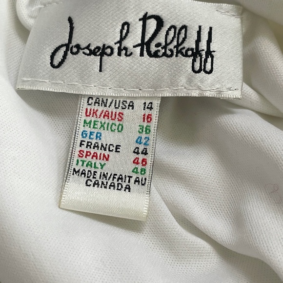 Joseph Ribkoff white ribbed sleeveless fitted dress - Picture 7 of 10